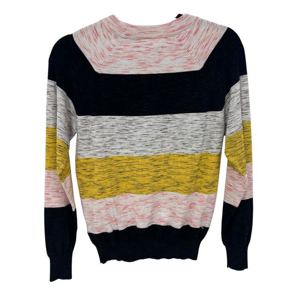 by Anthropologie Pink Multicolor Sailboat Striped Pullover Sweater Womens XS - Picture 5 of 5